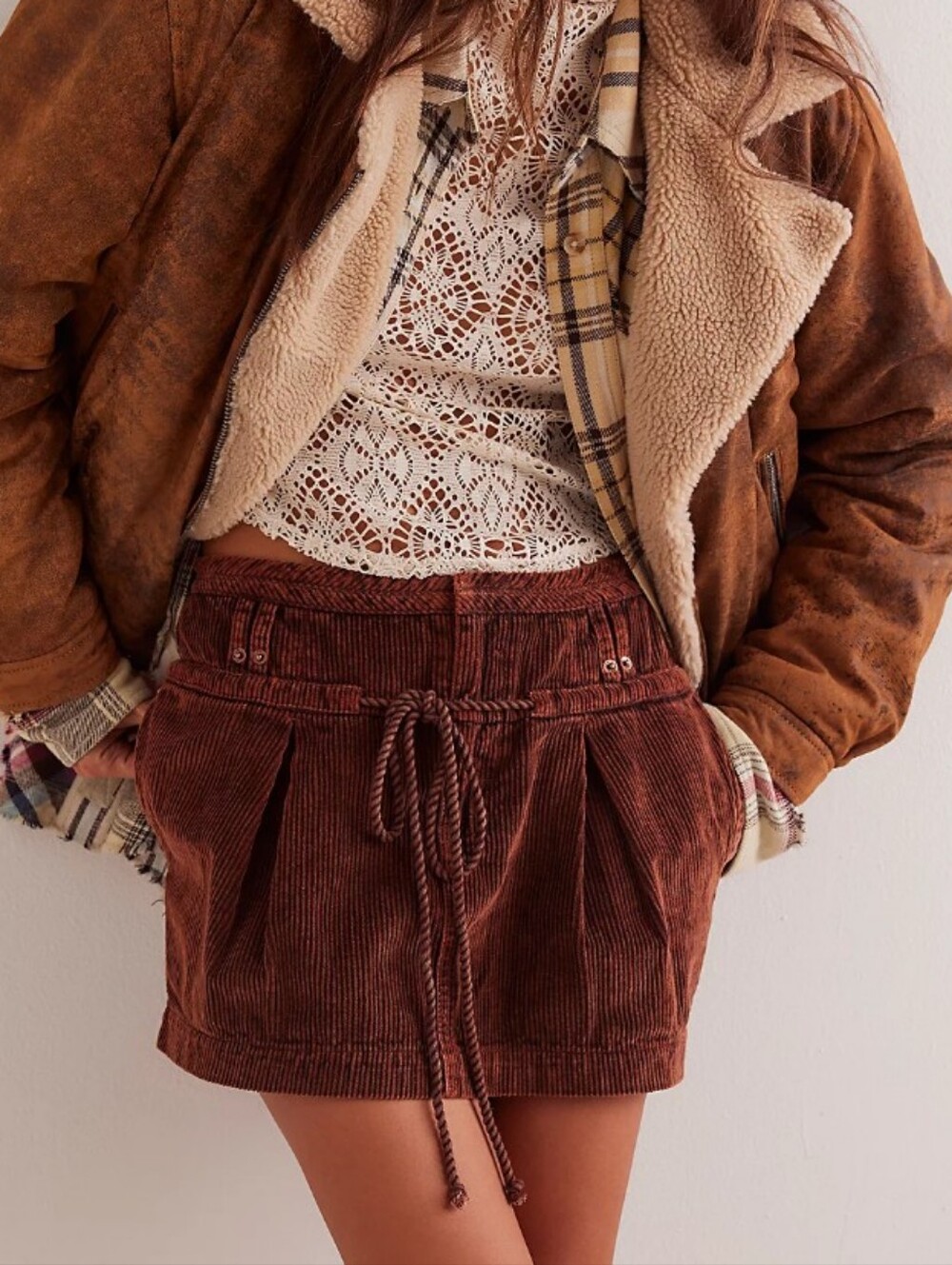Free People Silver Springs Corduroy Skirt * NWT *26